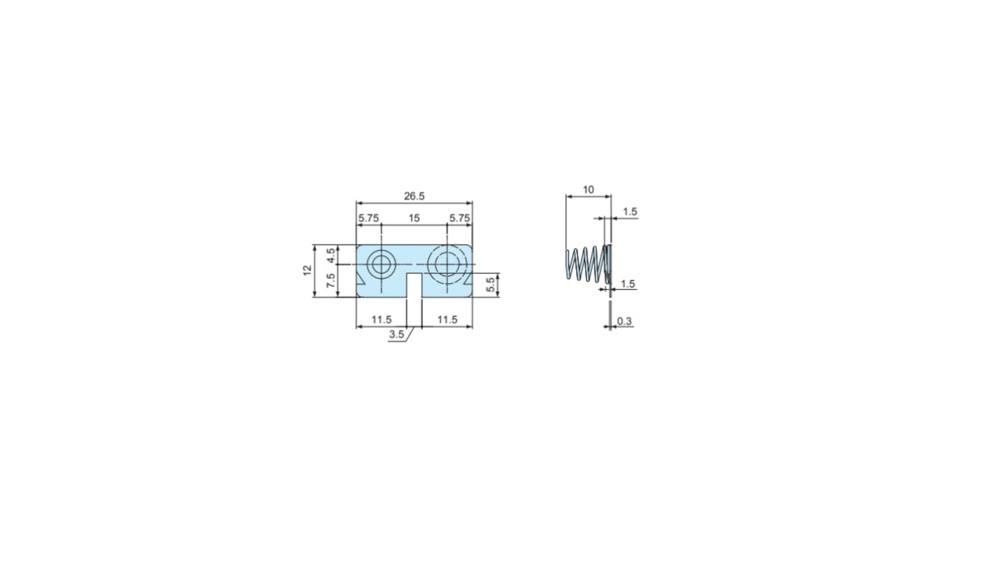 Takachi Electric Industrial Coil Spring AA Battery Contact