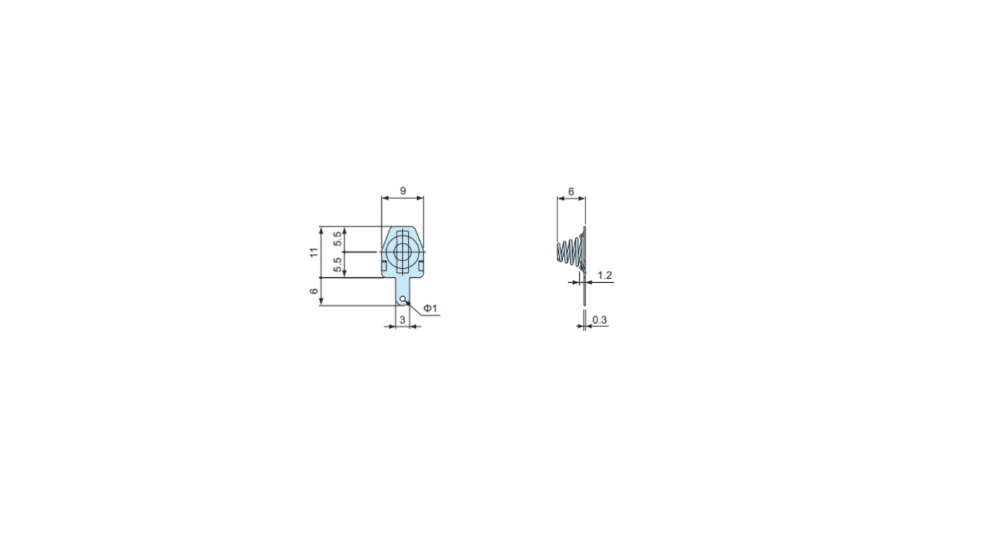 Takachi Electric Industrial Coil Spring AAA Battery Contact