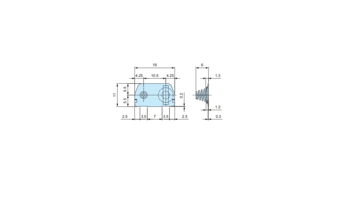 Takachi Electric Industrial Coil Spring AAA Battery Contact