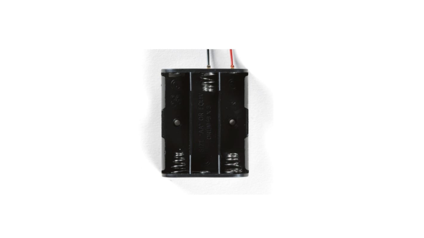 Takachi Electric Industrial 3 x AA Battery Holder, Coil Spring Contact