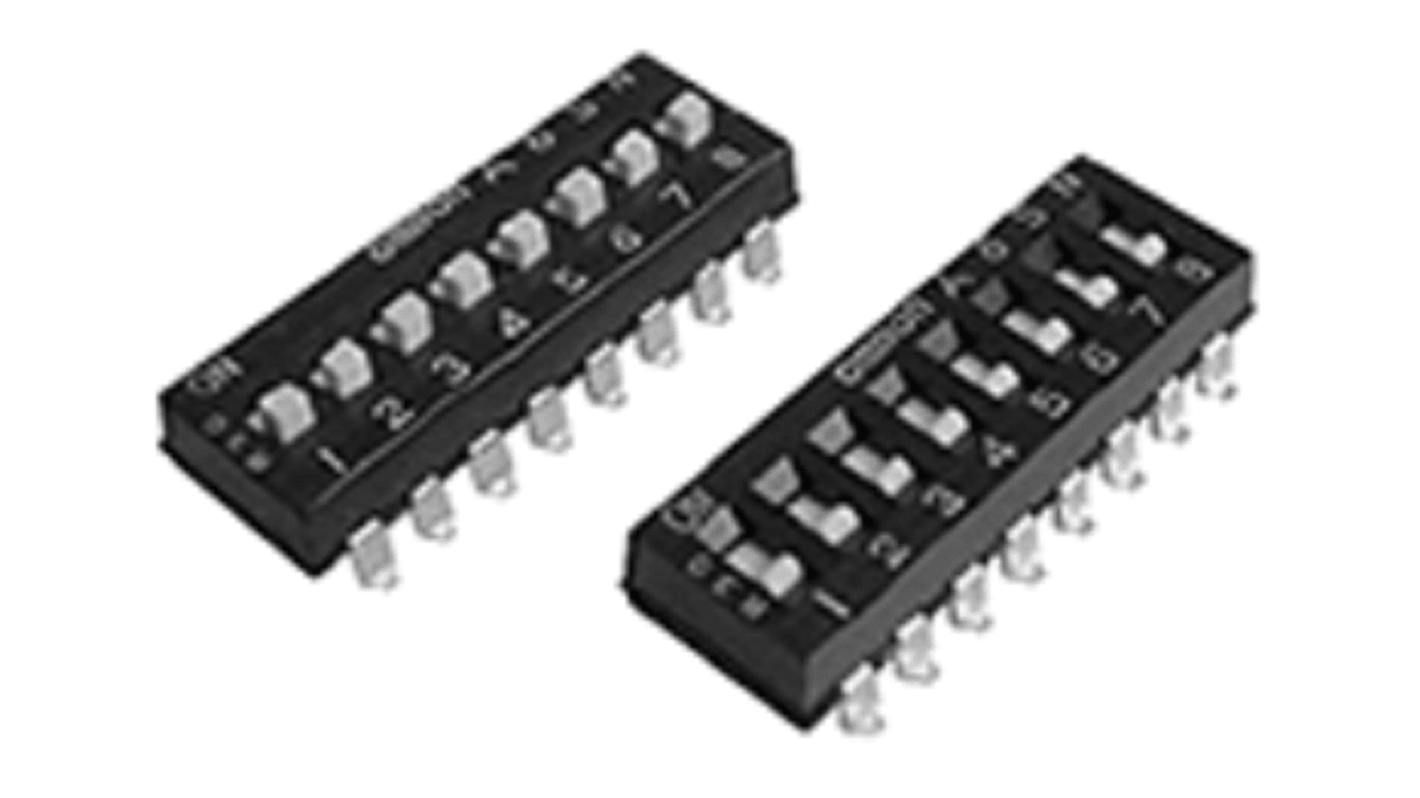 Slide DIP Switch SPST 4 Pos 25mA 24V SMT