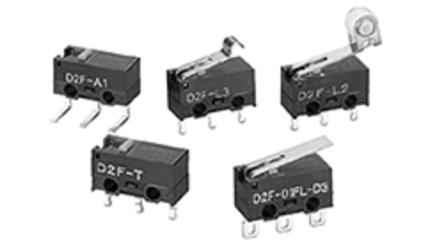 Omron Hinge Roller Lever Limit Switch, IP40, SPDT, 30V ac Max
