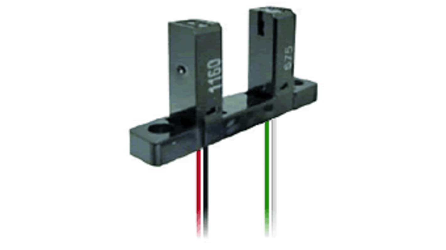 Omron Through Beam Photoelectric Sensor, Slot Sensor, 9.5 mm Detection Range