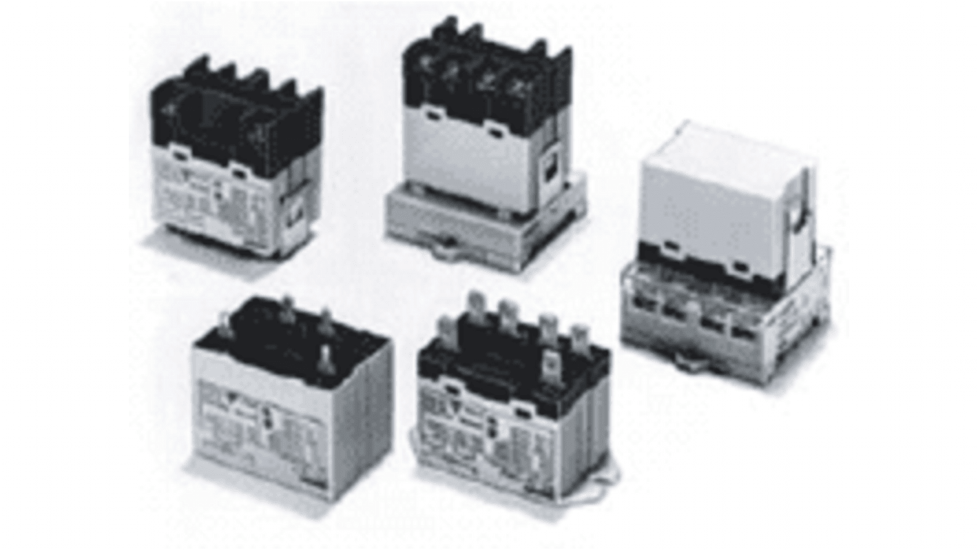 Relé de potencia sin enclavamiento Omron de 1 polo, DPST, bobina 12V dc, Montaje en panel