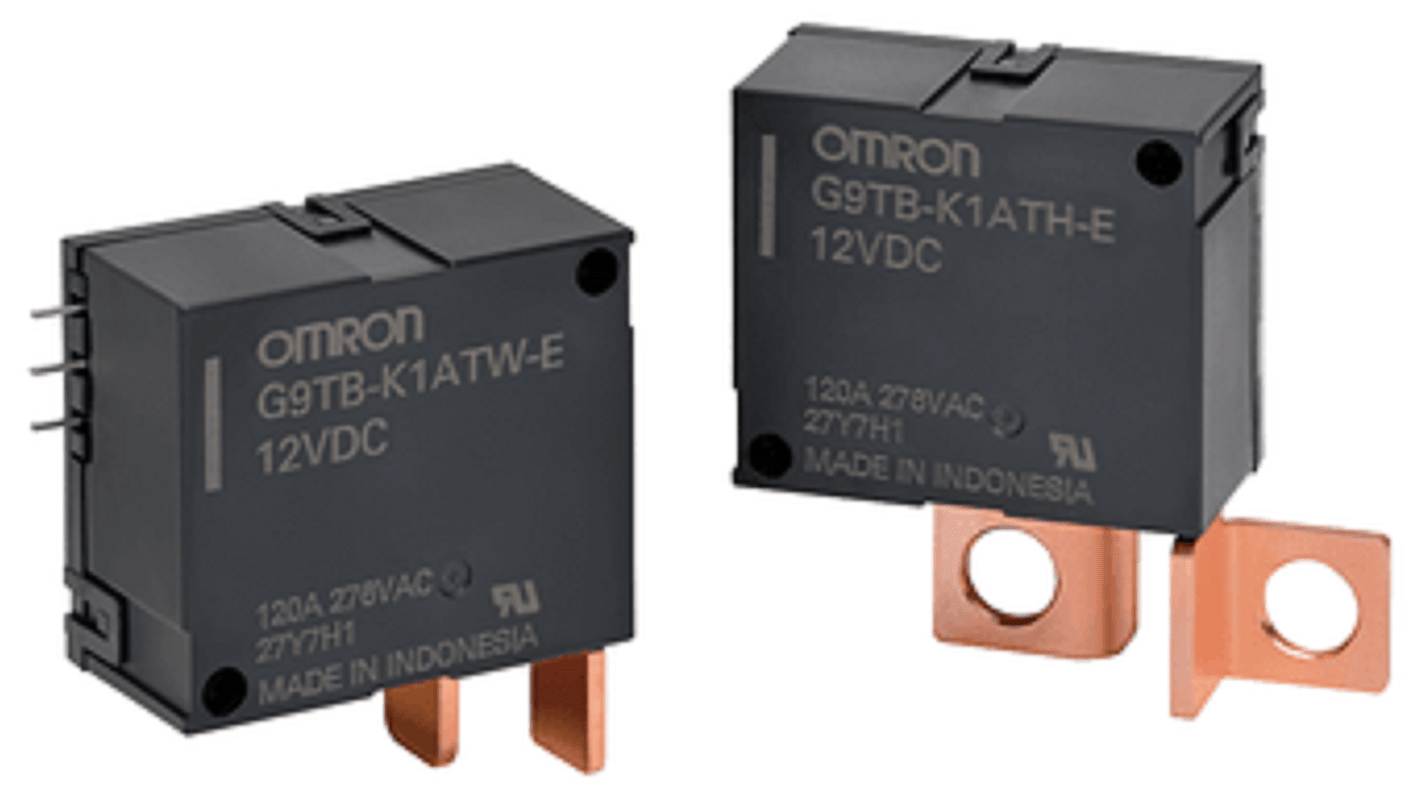 Omron Screw Mount Latching Power Relay, 12V dc Coil, 120A Switching Current, SPST