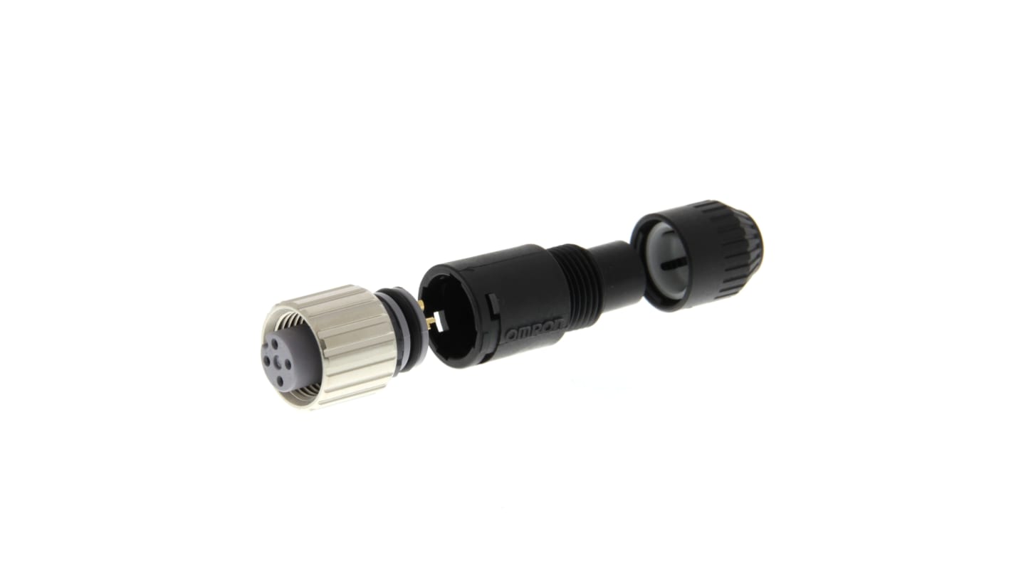 Omron Circular Connector, M12 Connector, Socket, Female, IP67, XS2C Series