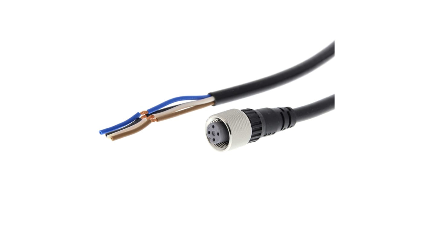 Omron Straight Female M12 to Unterminated Sensor Actuator Cable, 2m