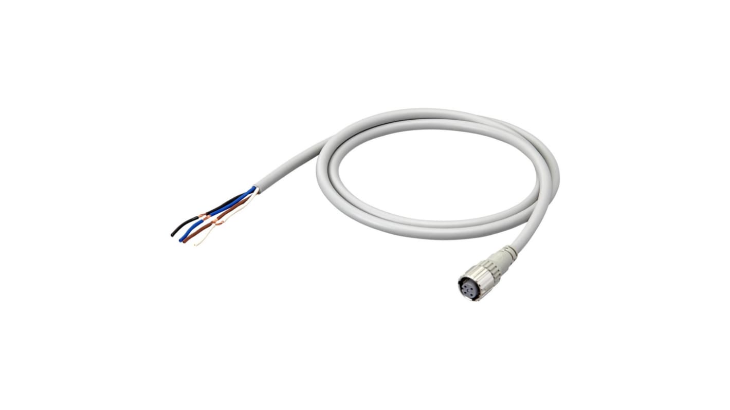 Omron Straight Female M12 to Unterminated Sensor Actuator Cable, 3m