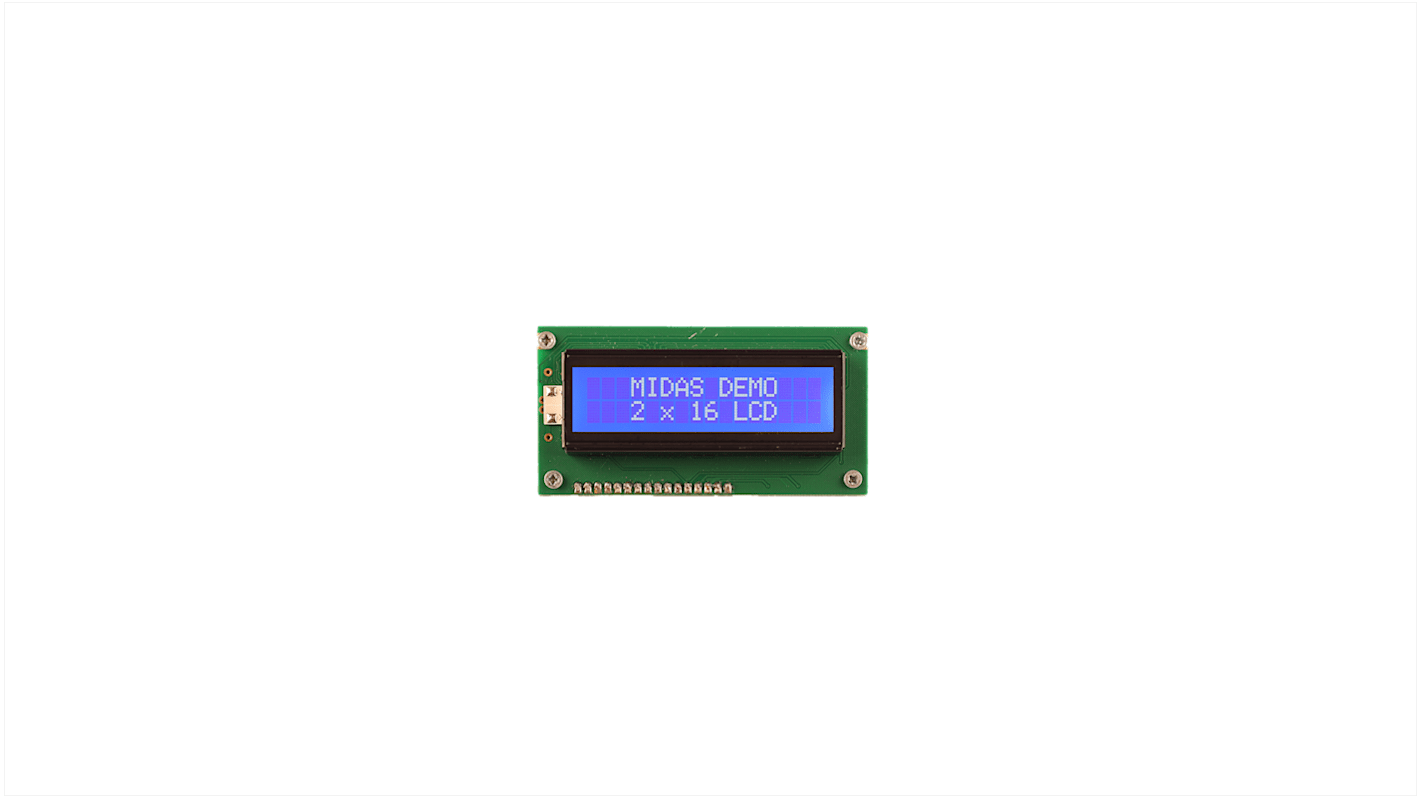 Midas Monochrom LCD, LCD Zweizeilig, 16 Zeichen