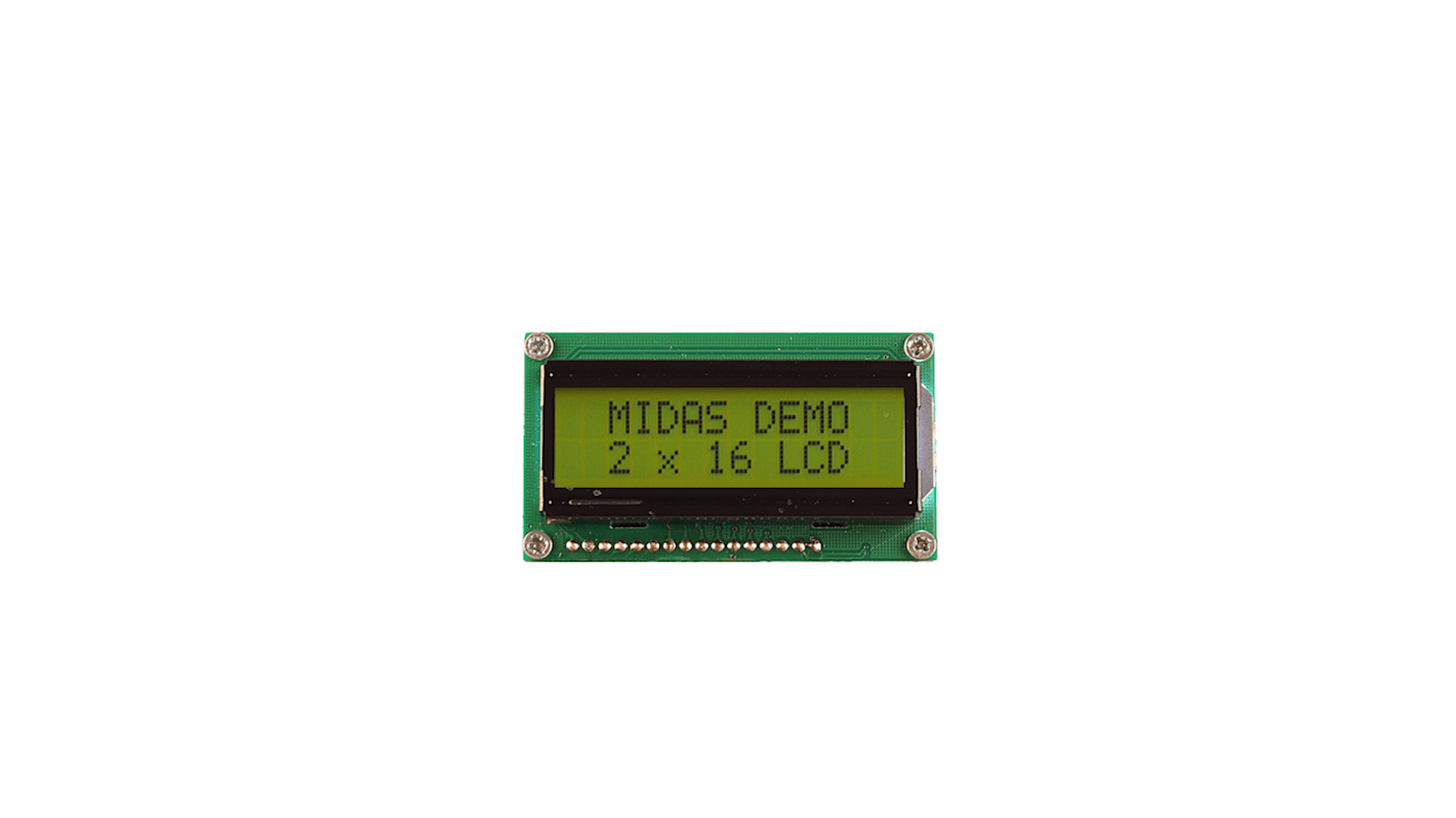 Midas Monochrom LCD, LCD Zweizeilig, 16 Zeichen