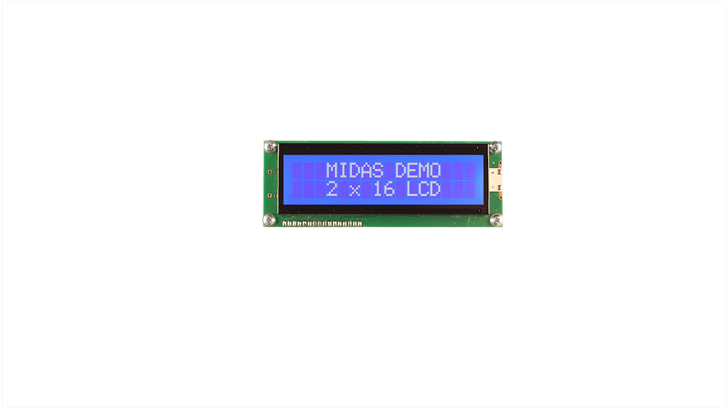 Midas 液晶モノクロディスプレイ LCD, 2列16文字x16 char