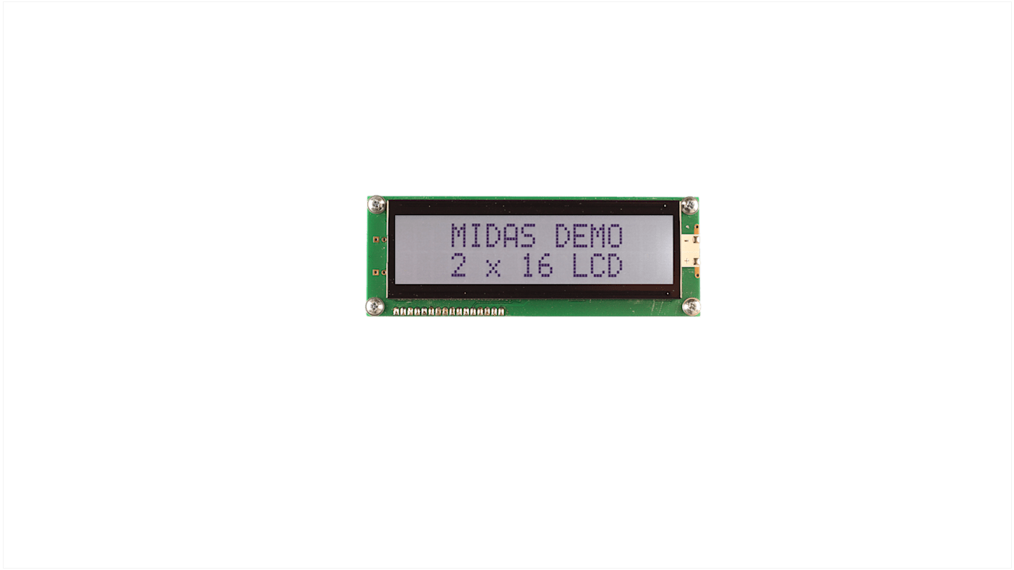 Display monocromatico LCD Midas, LCD, 2x16 caratteri