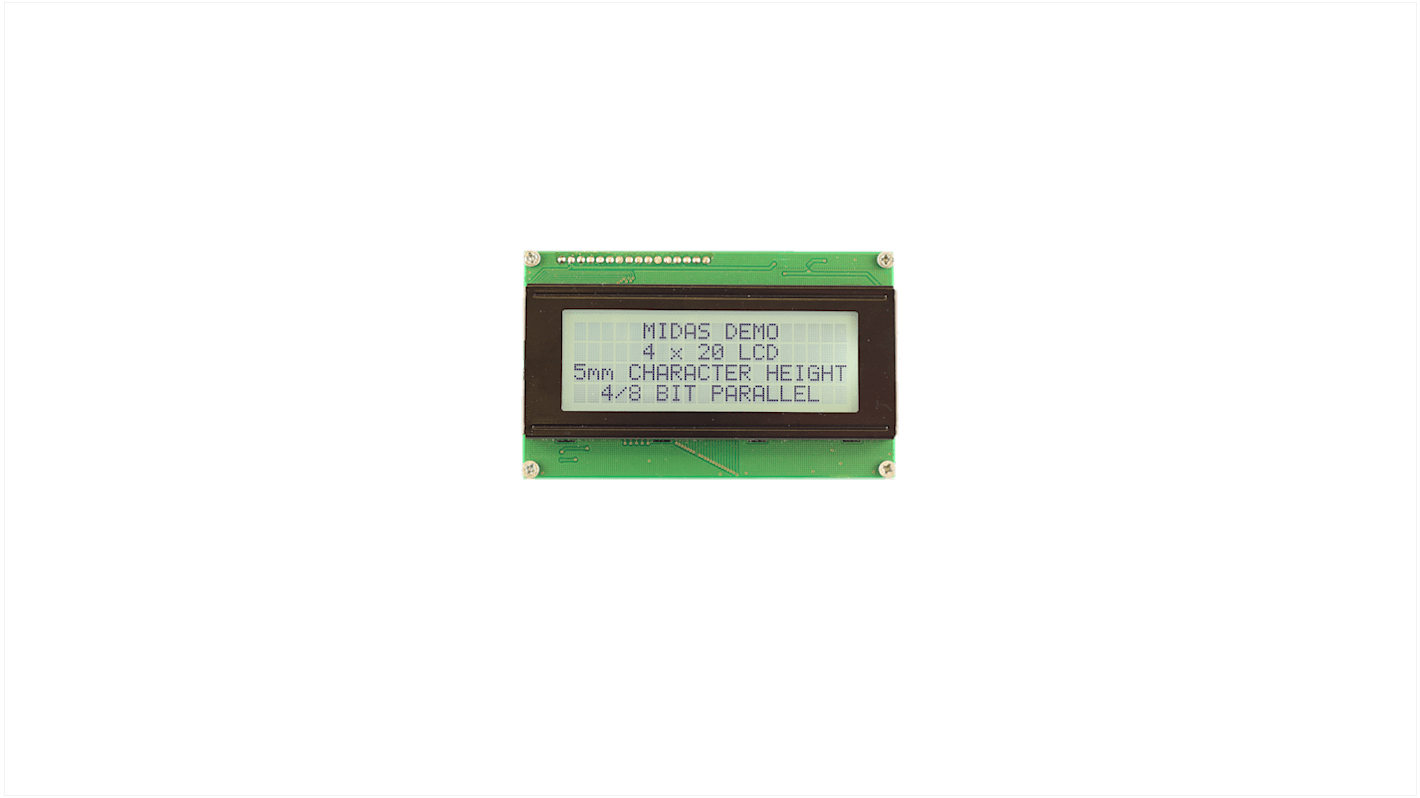 Midas MC42005A6W-FPTLW3.3-V2 LCD LCD Display, 4 Rows by 20 Characters