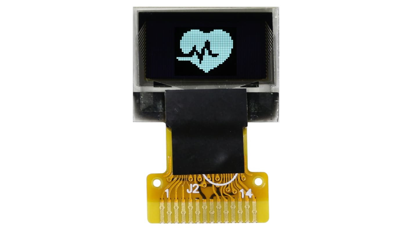 Midas 0.49Zoll OLED-Display 64 x 32pixels, 12.58 x 6.58mm / 11.6:1.3 Weiß Passiv-Matrix, I2C Interface