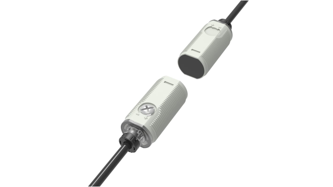 PSS zylindrisch Optischer Sensor, Durchgangsstrahl, Bereich 20 m, NPN NONC Ausgang, Anschlusskabel,