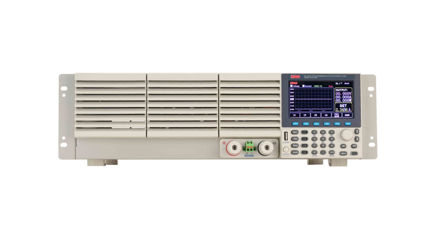 Elektronická zátěž DC Programmable 0 → 40 A 0 → 150 V 0 → 1000 W 0,2 → 750 Ω RS PRO, DKDCAL