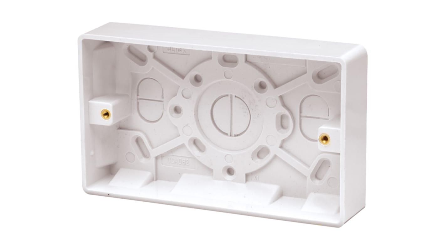 RS PRO White Back Box, BS, Wall Mount, 1 Gangs, 147mm | RS