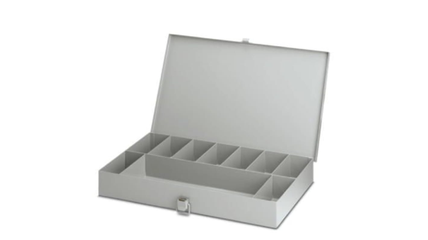 Caja organizadora Phoenix Contact de 10 compartimentos, 357mm x 48mm x 48mm