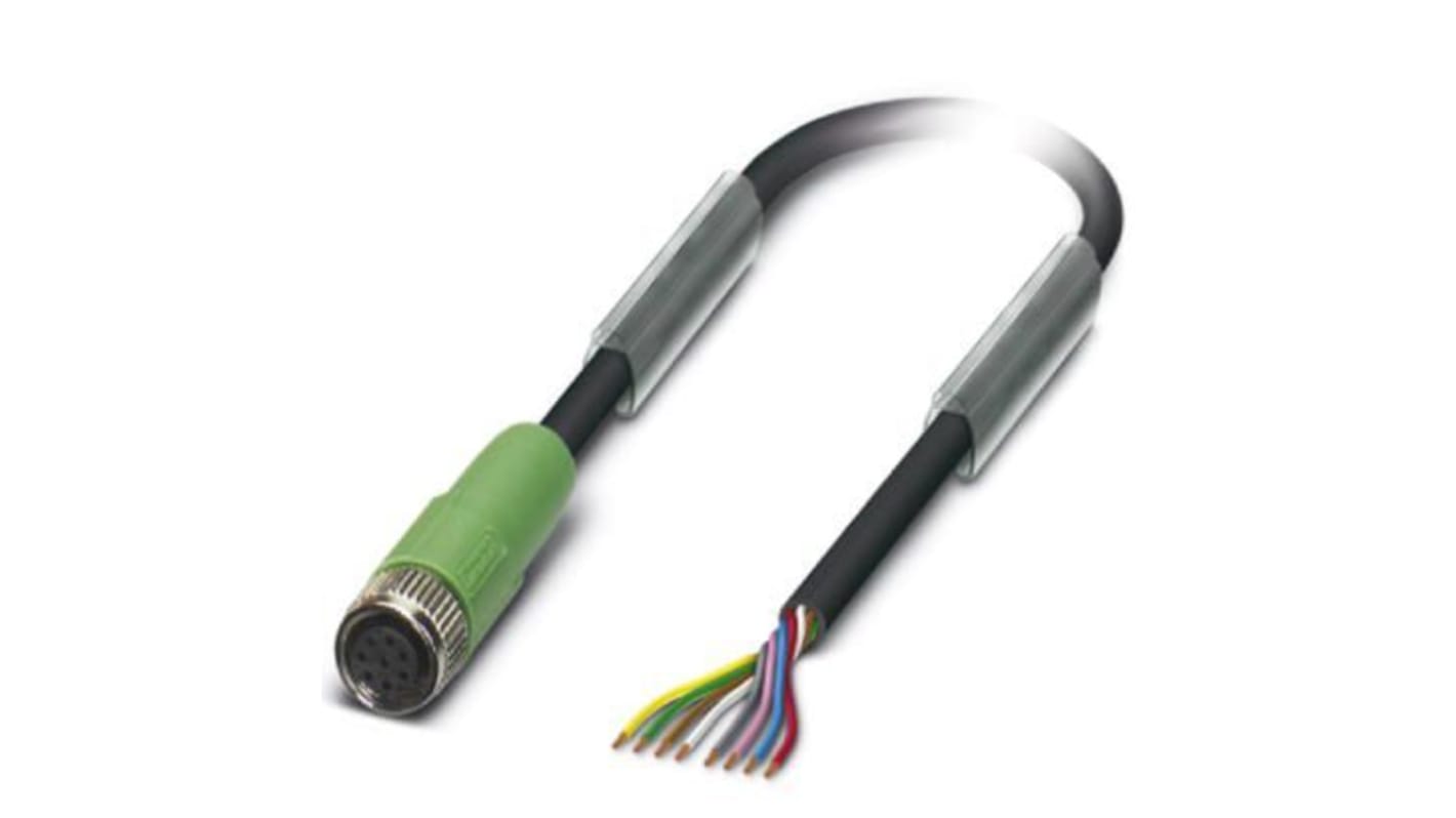 Phoenix Contact Female M8 to Male M8 Actuator/Sensor Cable, 5m