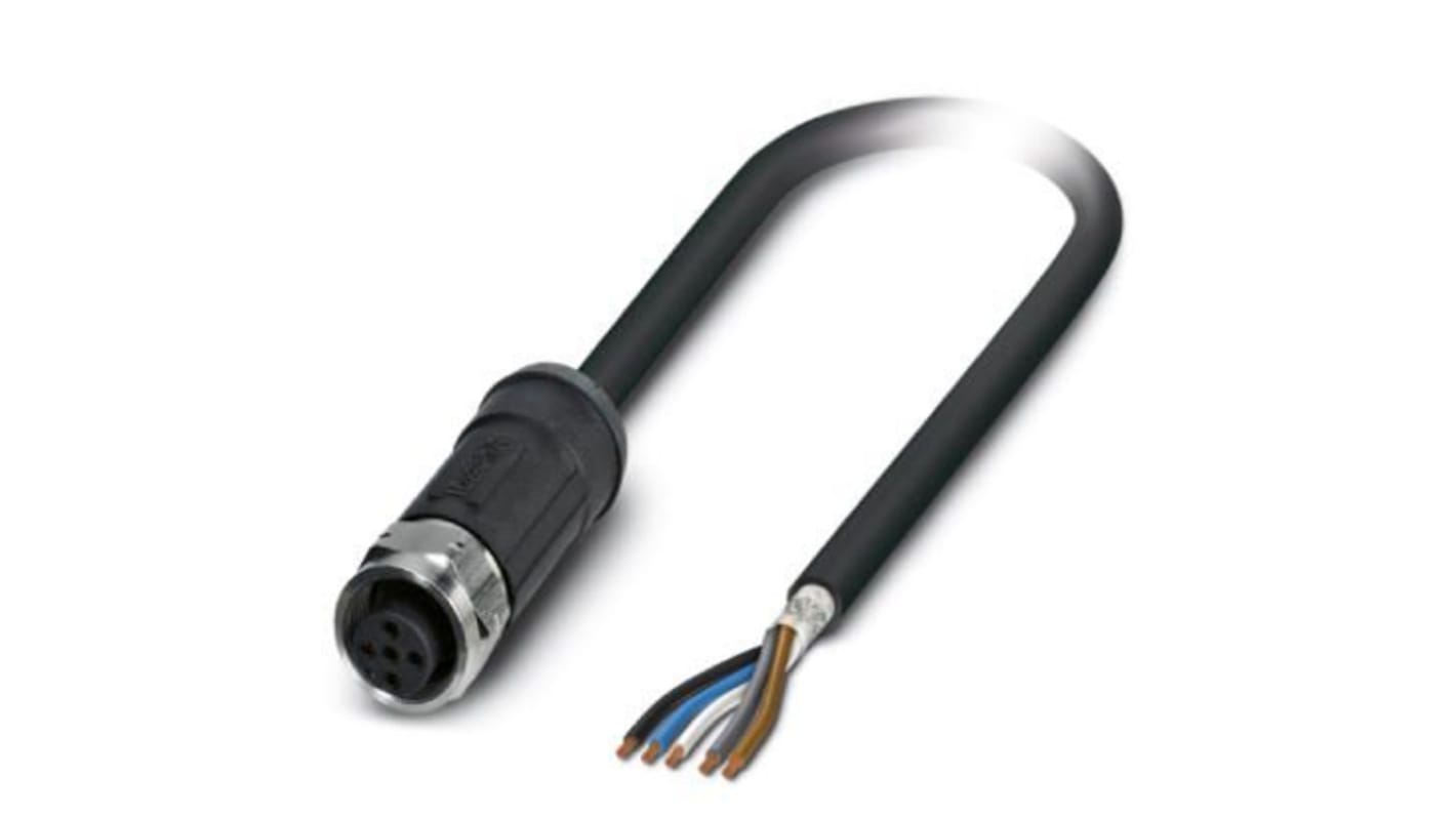 Phoenix Contact Male M12 Actuator/Sensor Cable, 2m