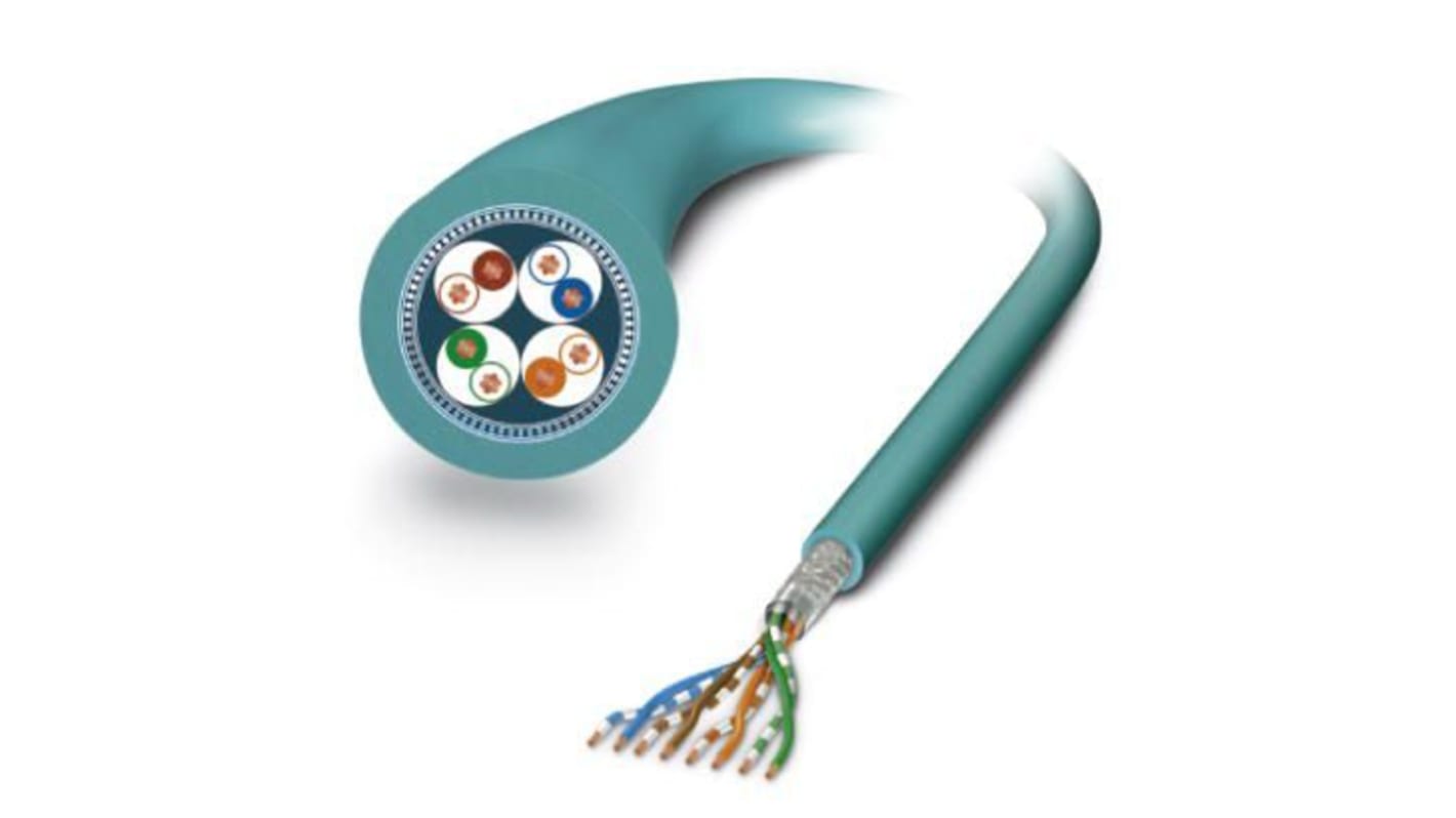 Cable Ethernet Cat5 Phoenix Contact de color Azul, long. 100m