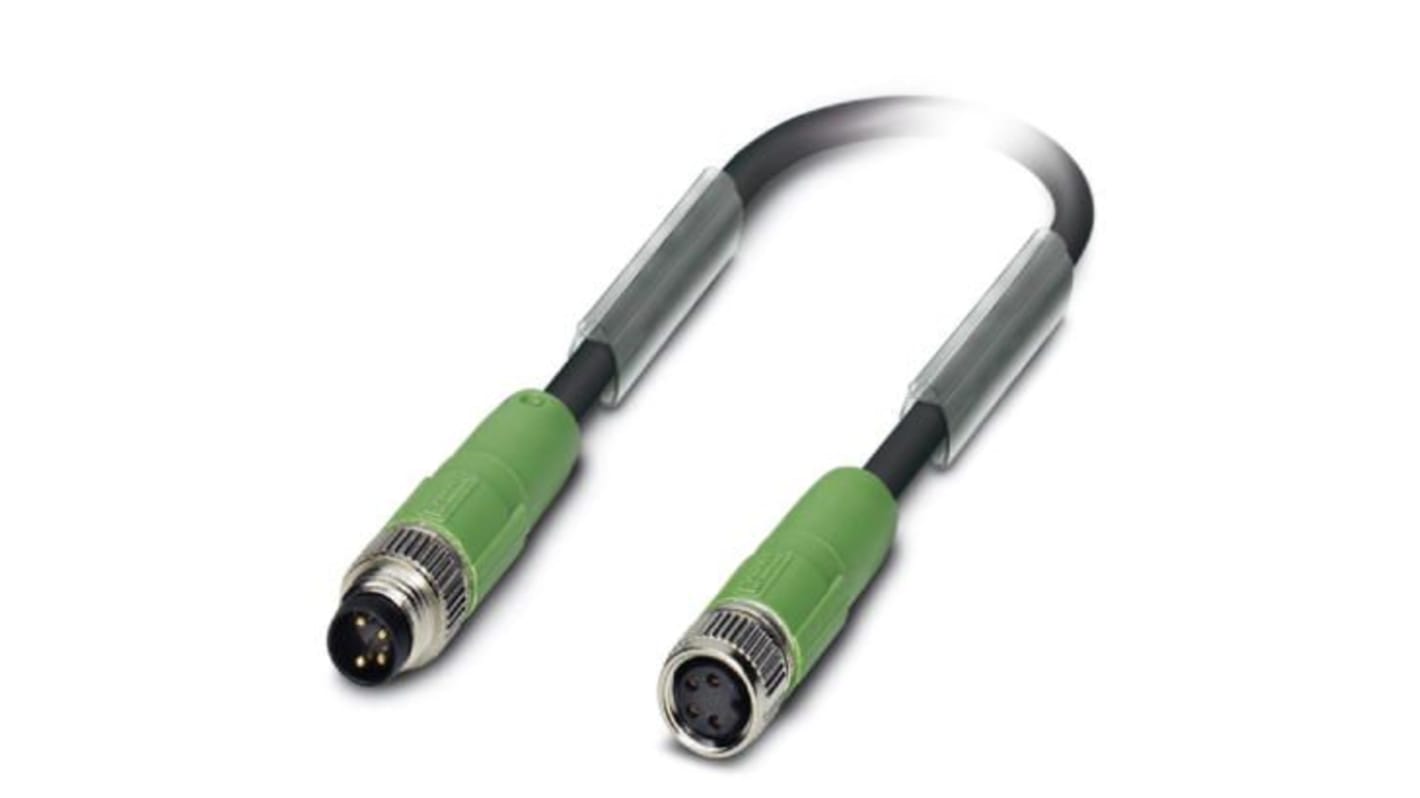 Cable para sensor/actuador Phoenix Contact, con. A M12 Macho, con. B M8 Hembra, long. 600mm