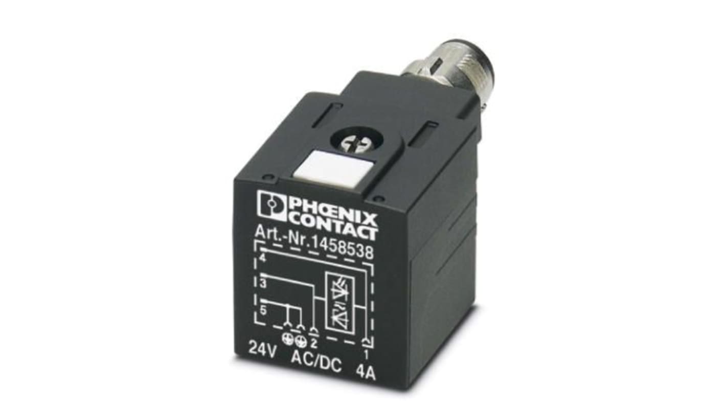 Phoenix Contact Solenoid Valve Connector,  with Indicator Light, 24 V ac/dc Voltage