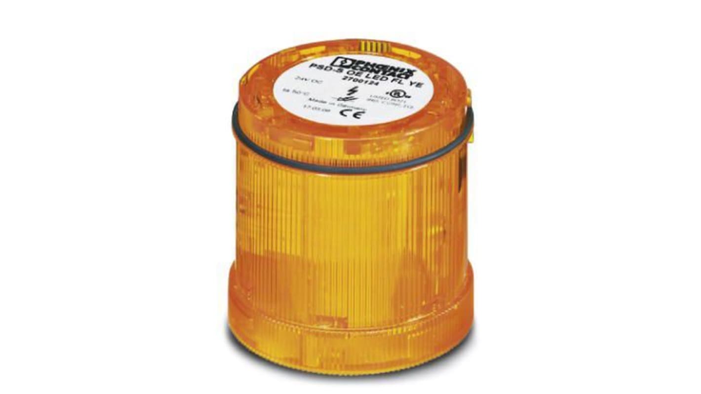 Indicador luminoso Phoenix Contact serie PSD, efecto Intermitente, Intermitente, LED, Amarillo, alim. 24 V CC