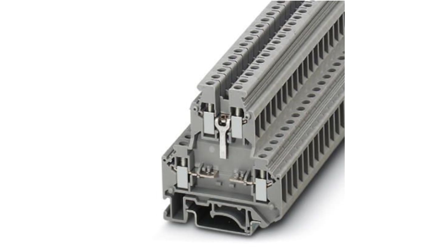 Phoenix Contact UKK Series Grey Component Terminal Block, 2-Level, Screw Termination