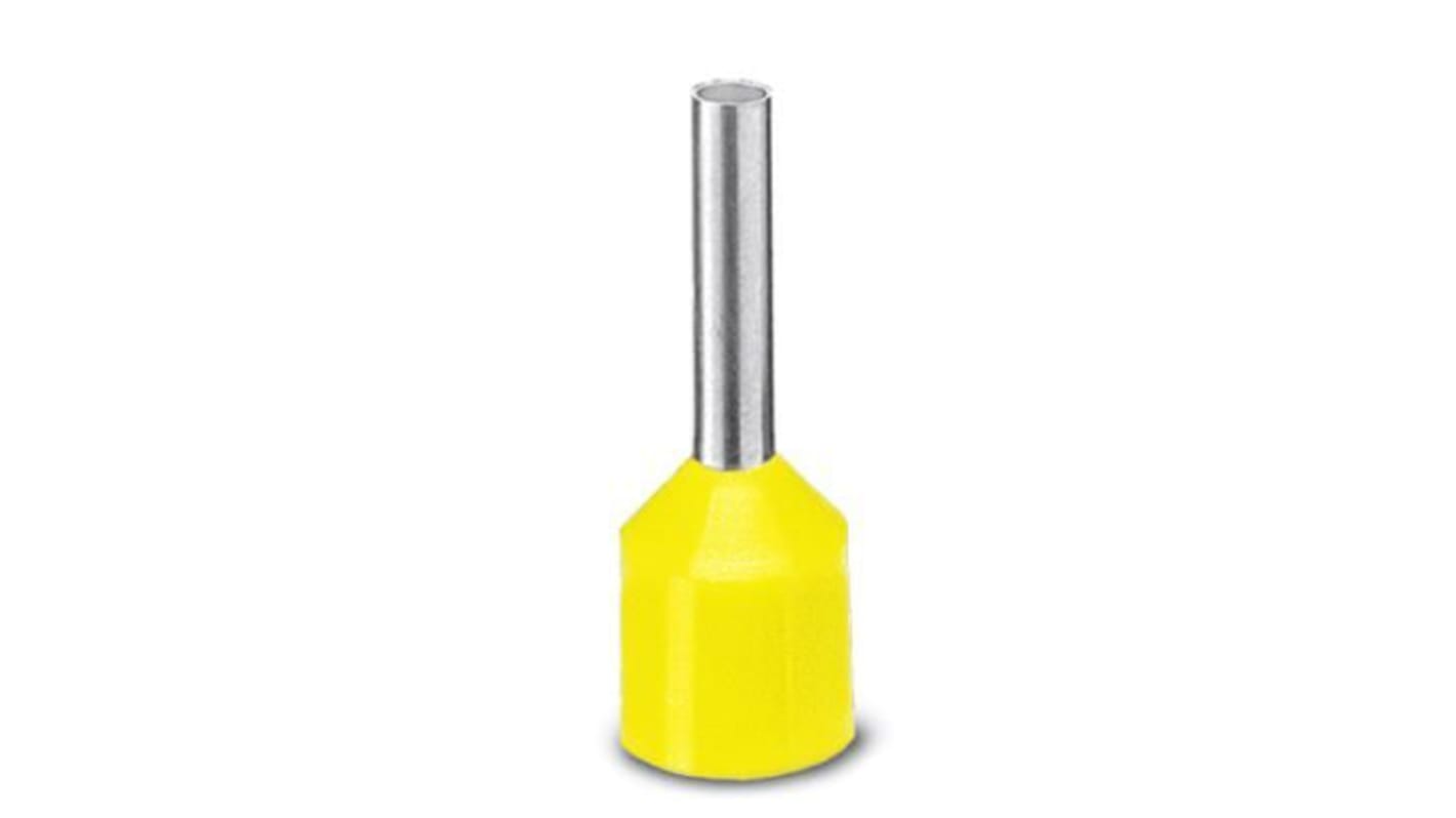 Phoenix Contact Ferrule, 23mm Pin Length, 3.6mm Pin Diameter, Yellow