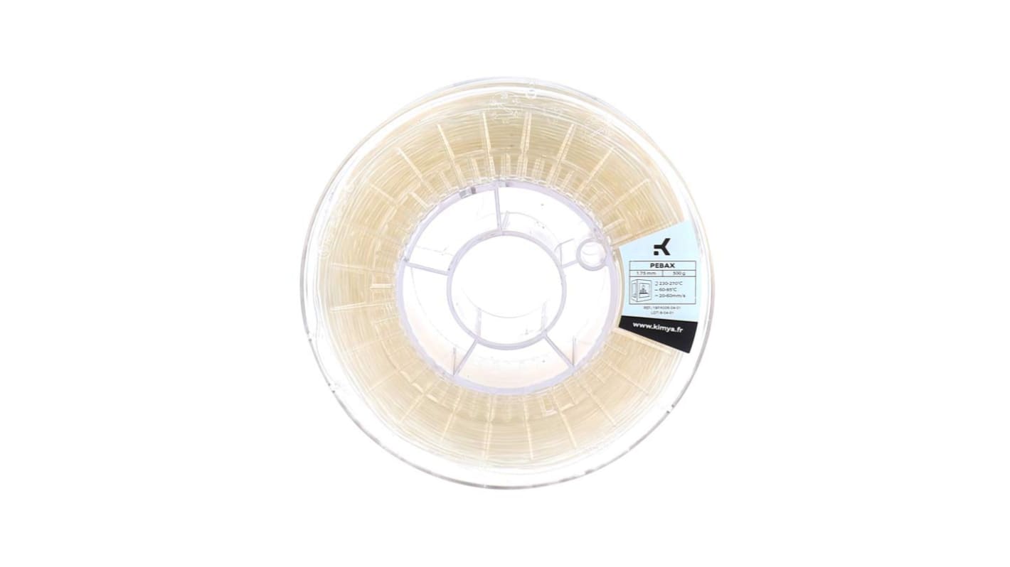 Kimya PEBA S 93A 3D-Drucker Filament, Transparent, 2.85mm, FDM, 500g