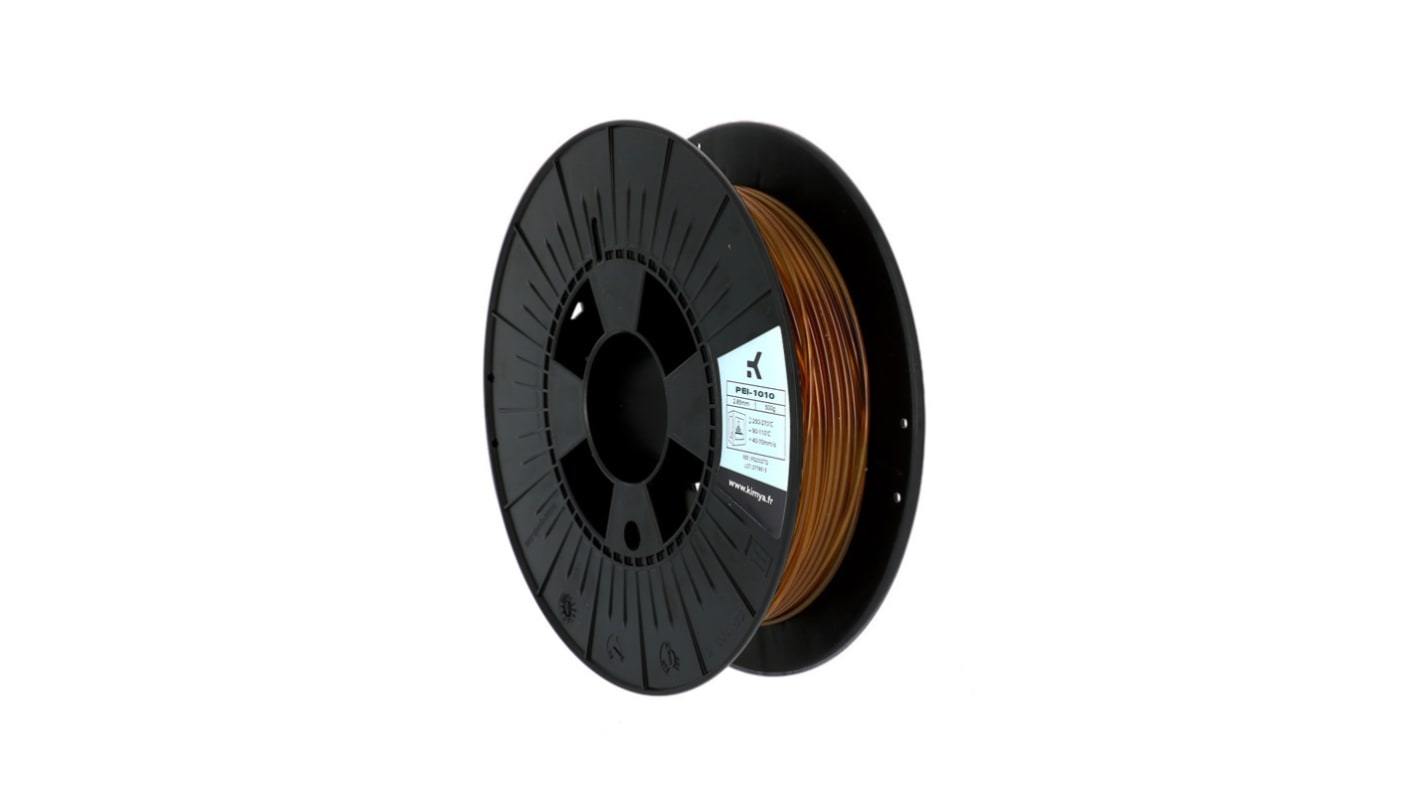 Filament pour imprimante 3D Kimya, PEI-1010, Ø 2.85mm, Orange, 500g, FDM