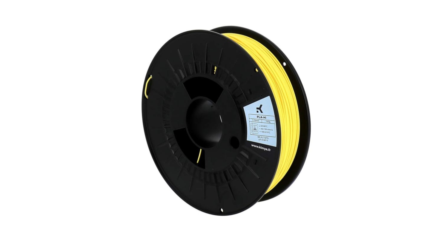 Kimya 1.75mm Yellow PLA 3D Printer Filament, 750g