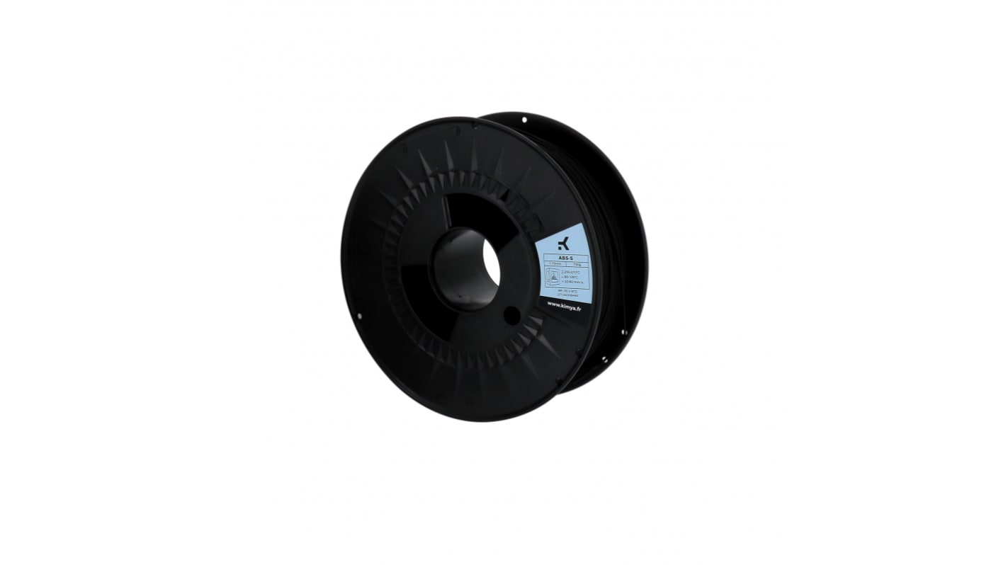 Kimya 1.75mm Black ABS 3D Printer Filament, 2.2kg