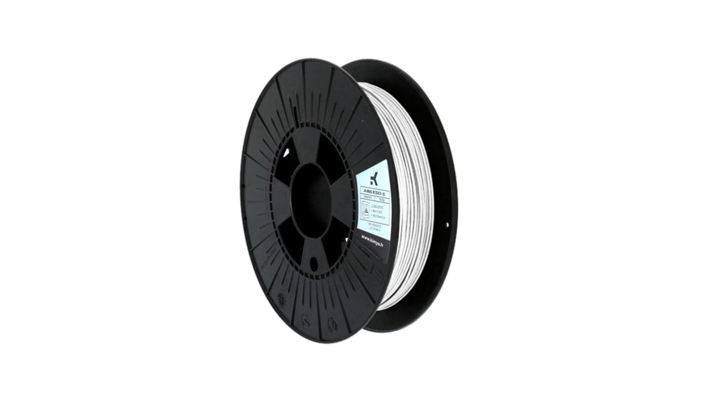 Filament pour imprimante 3D Kimya, ABS ESD, Ø 2.85mm, Blanc, 500g, FDM