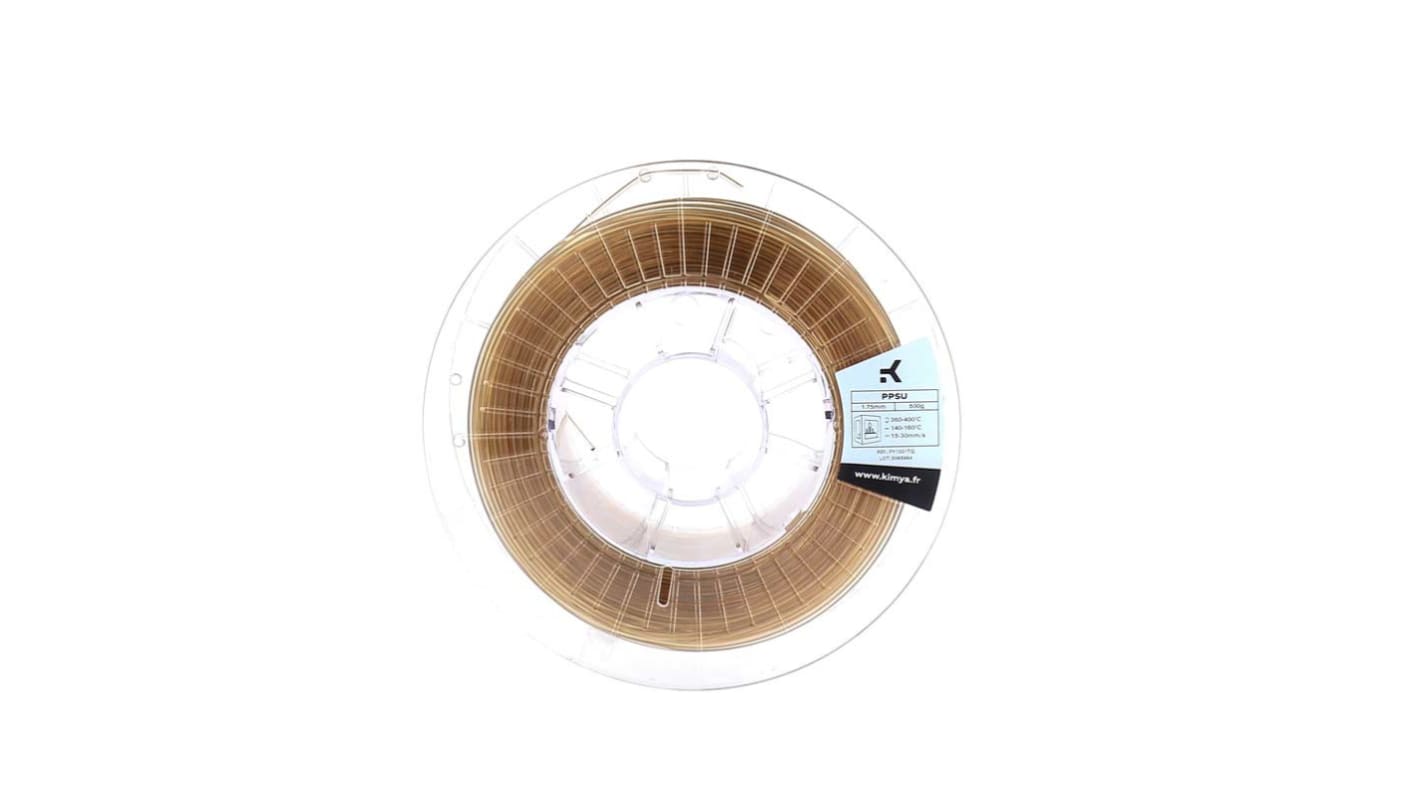 Kimya 2.85mm Amber PPSU-S 3D Printer Filament, 500g