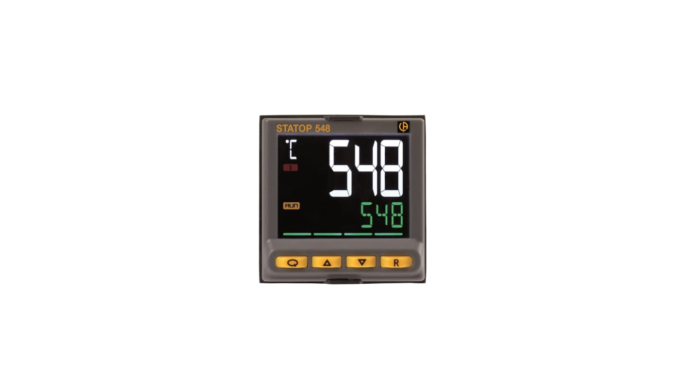 Pyro Controle STATOP 500 Panel Mount PID Temperature Controller, 45mm 1 dedicated Input, 2 Output Relay, 100 →