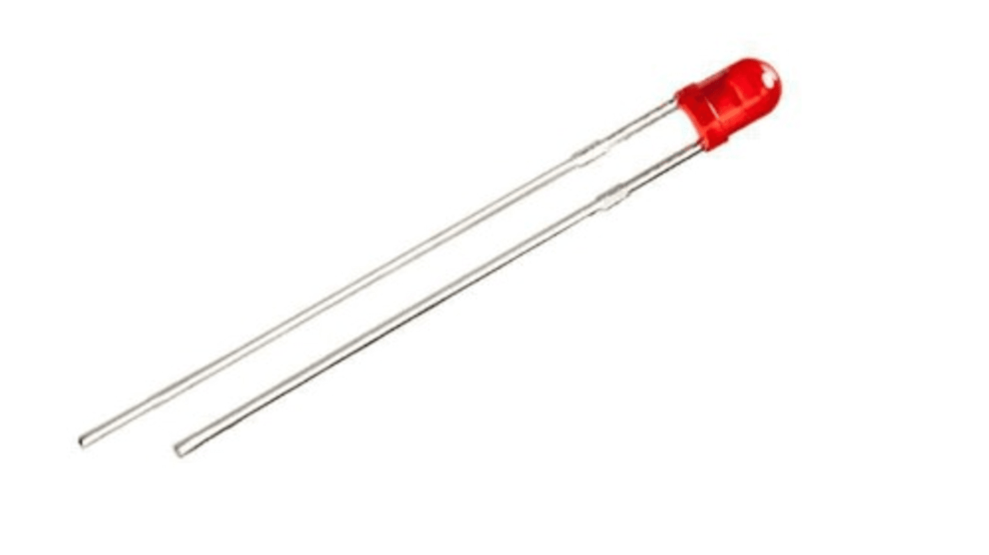 LED Rouge, Traversant, 3 mm, 1,6 → 2,6 V