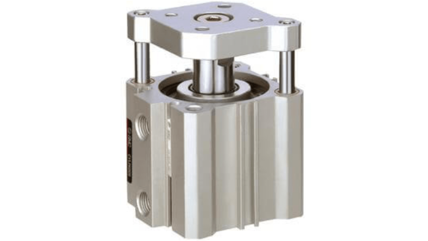 SMC CQM Pneumatik-Führungszylinder doppeltwirkend mit Gleitlager, Bohrung Ø 32mm / Hub 25mm