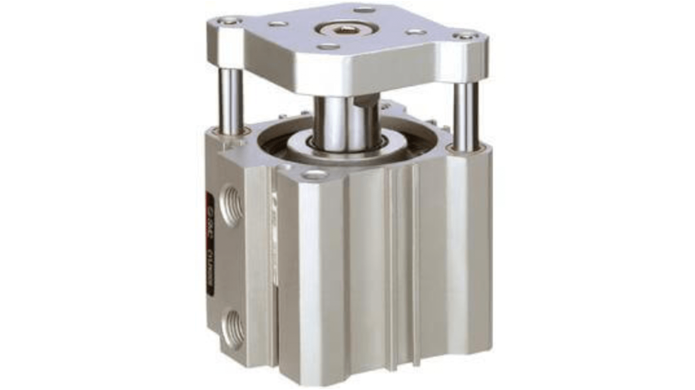 SMC Pneumatic Guided Cylinder - 16mm Bore, 20mm Stroke, CQM Series, Double Acting