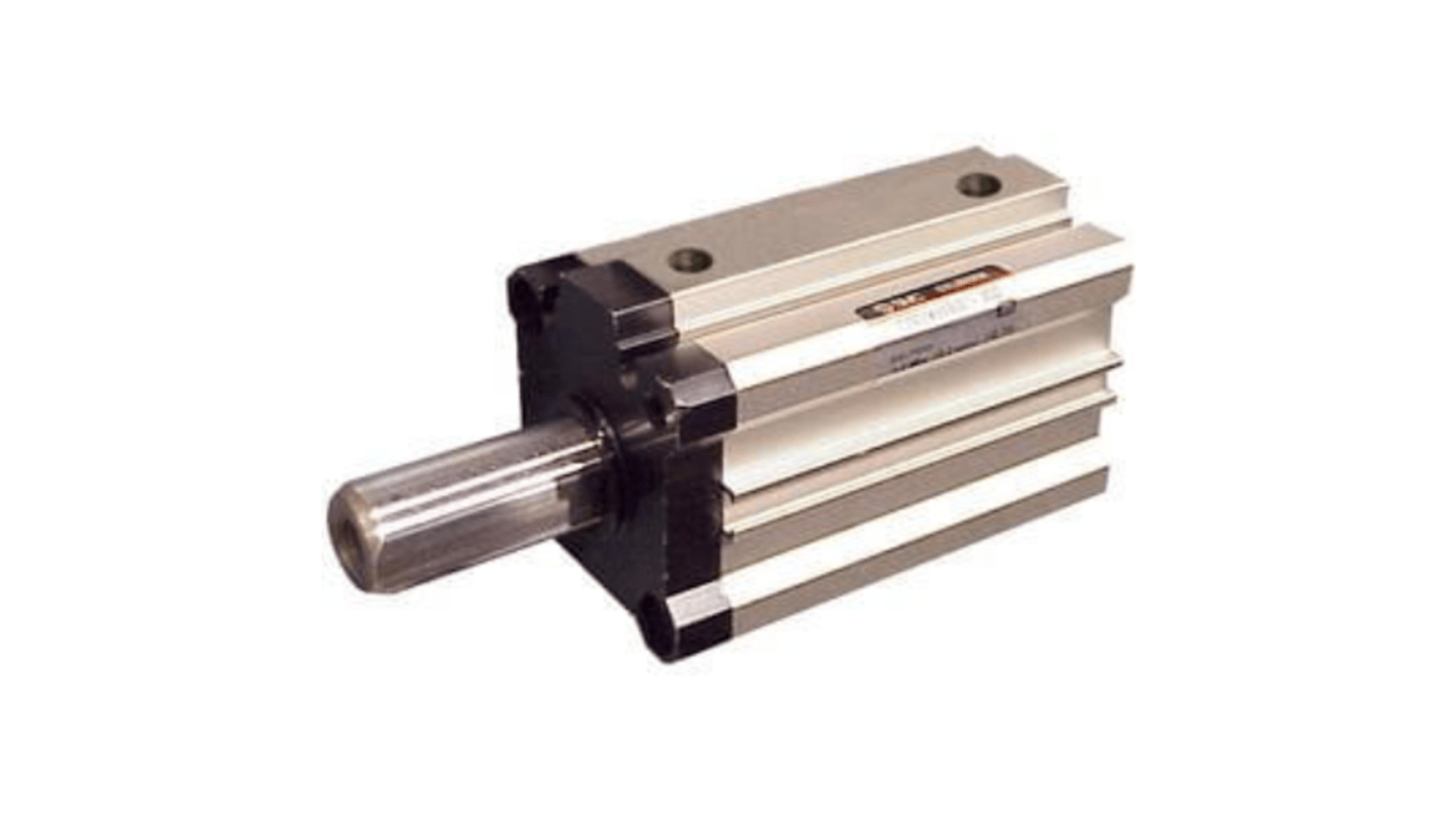 SMC Pneumatic Compact Cylinder - 20mm Bore, 15mm Stroke, CQS Series, Double Acting