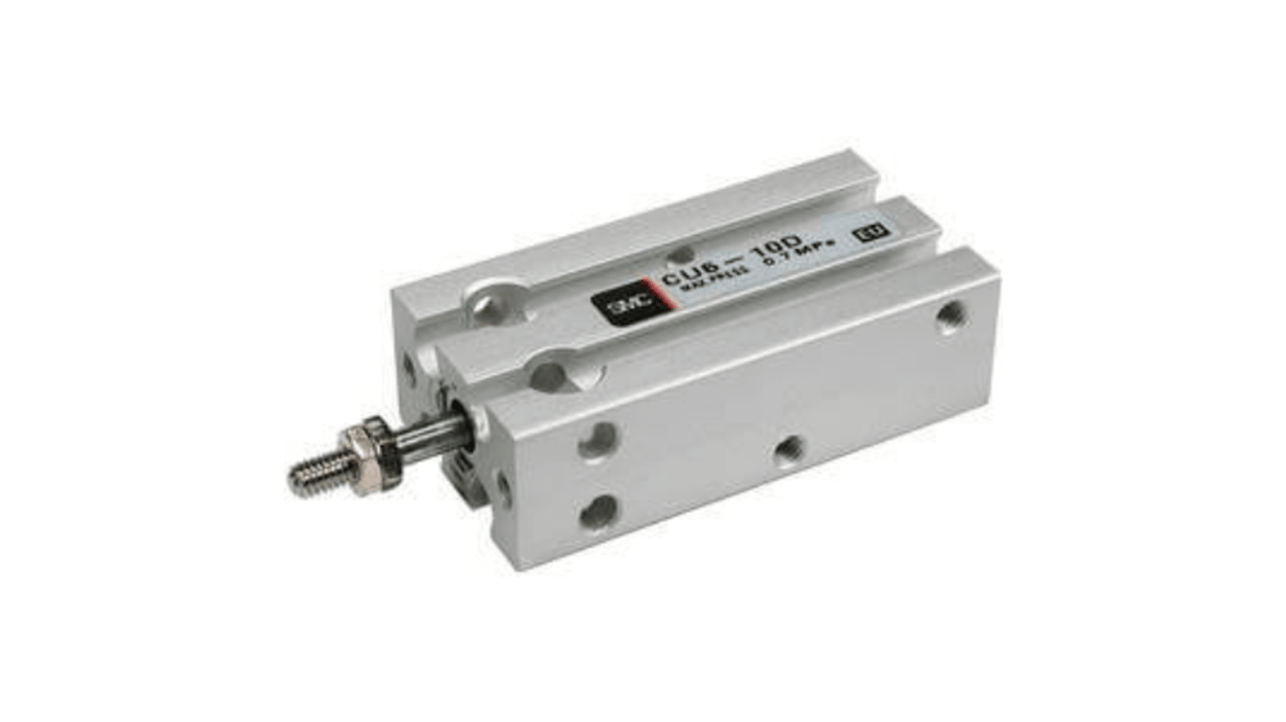 SMC Pneumatic Piston Rod Cylinder - 10mm Bore, 40mm Stroke, CU Series, Double Acting