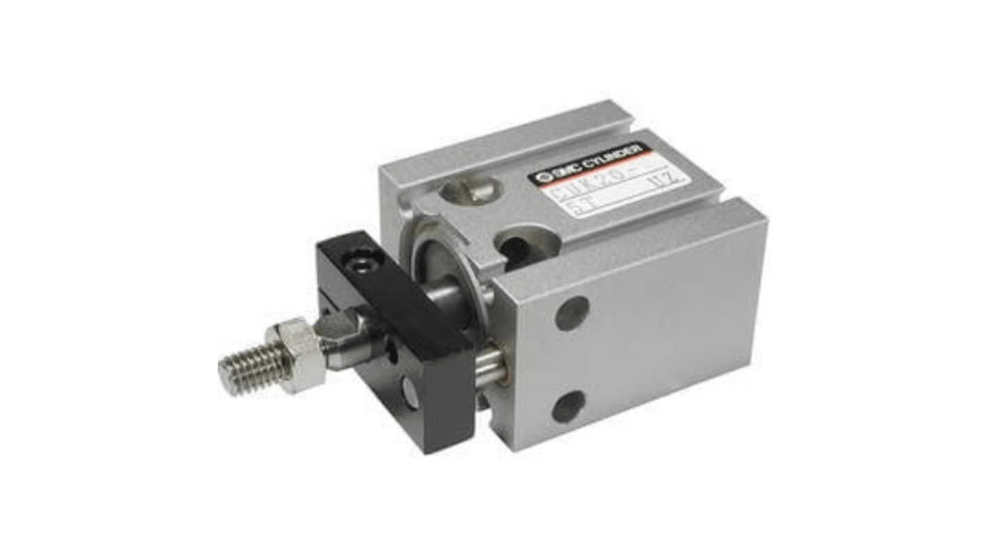 SMC Pneumatic Piston Rod Cylinder - 10mm Bore, 15mm Stroke, CU Series, Double Acting