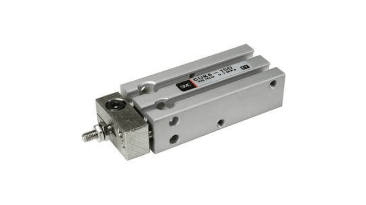 SMC Pneumatic Piston Rod Cylinder - 10mm Bore, 25mm Stroke, CU Series, Double Acting