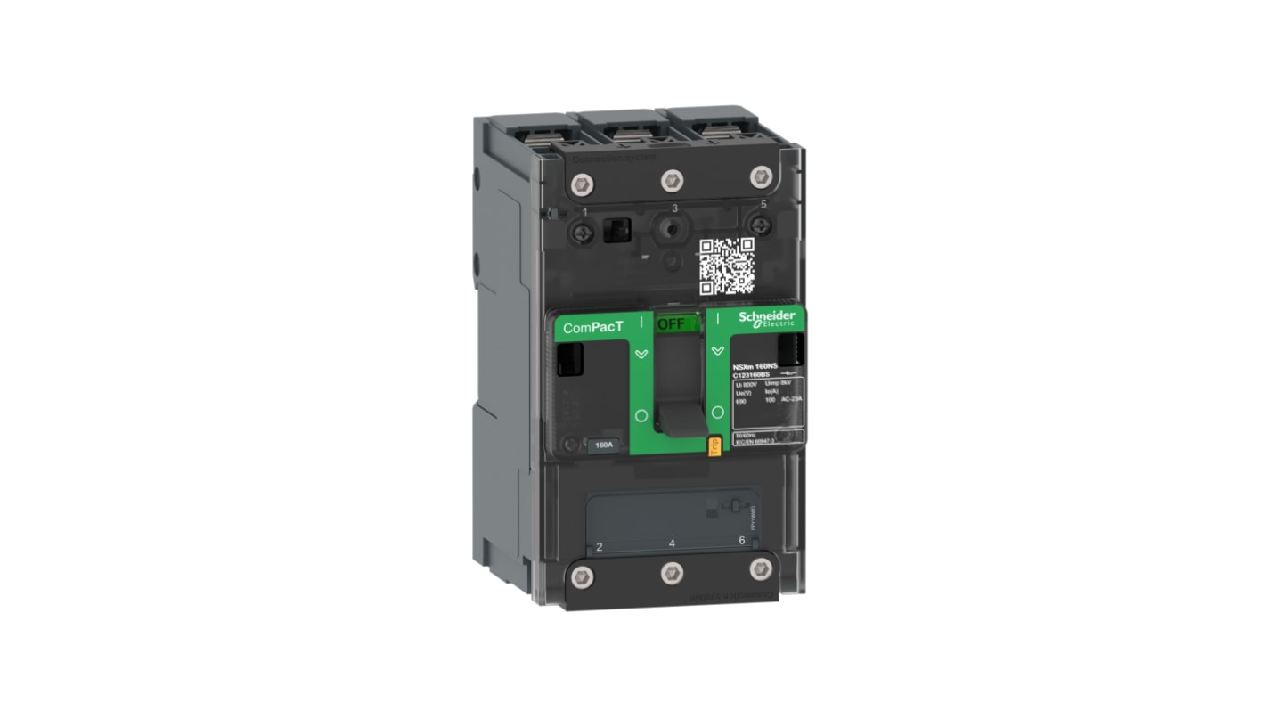 Schneider Electric NSXm 100NA Sicherungstrennschalter 3-polig, 100A, 100A, ComPacT neue Generation