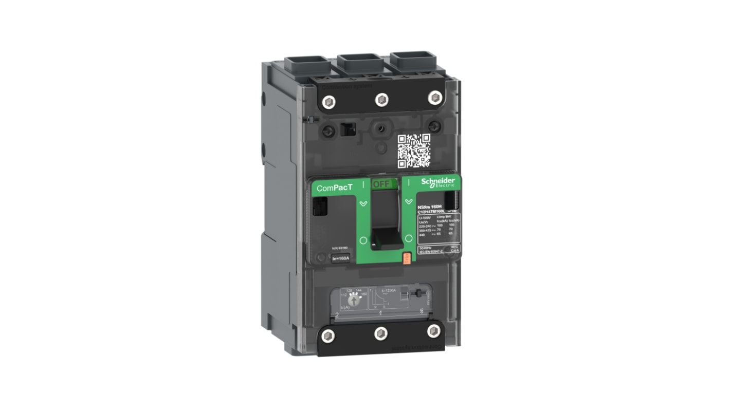 Disjoncteur Schneider Electric ComPacT NSX 3 pôles, 32A, montage fixe