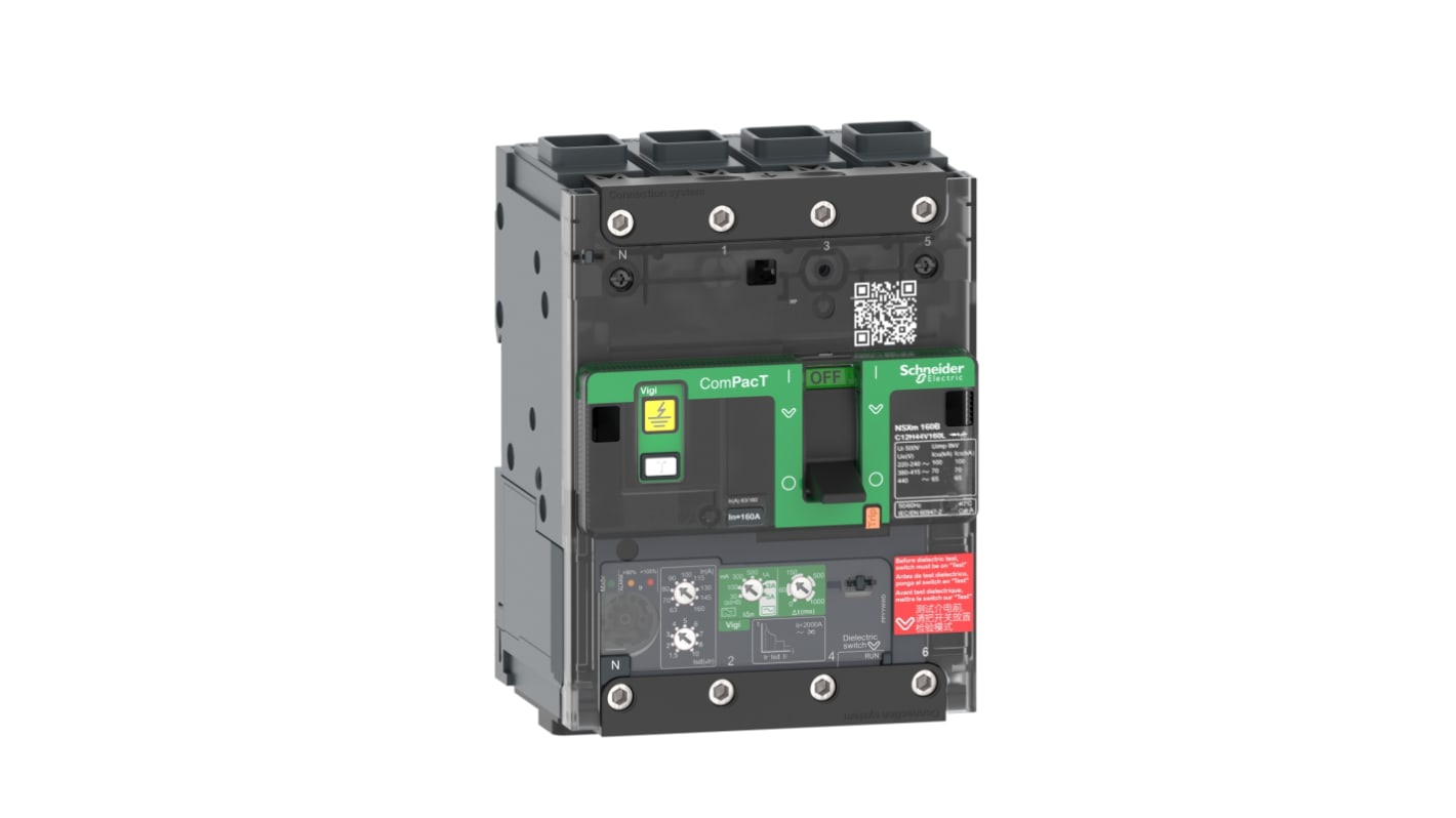 Schneider Electric ComPacT NSX C11B, Leistungsschalter MCCB 4-polig, 100A, Fest