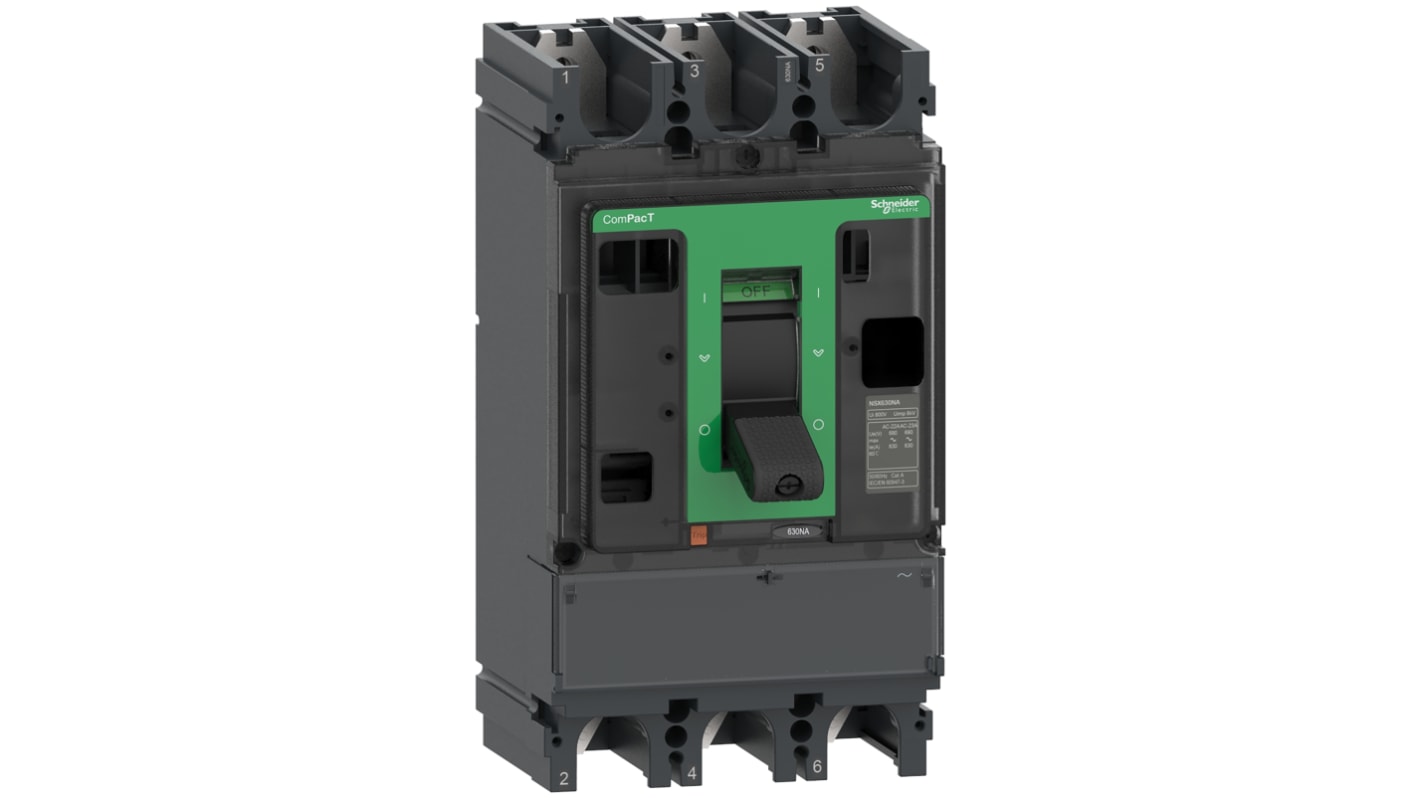 Interruptor seccionador con fusible Schneider Electric, 400A, 3 400A Nueva generación ComPacT NSX400NA