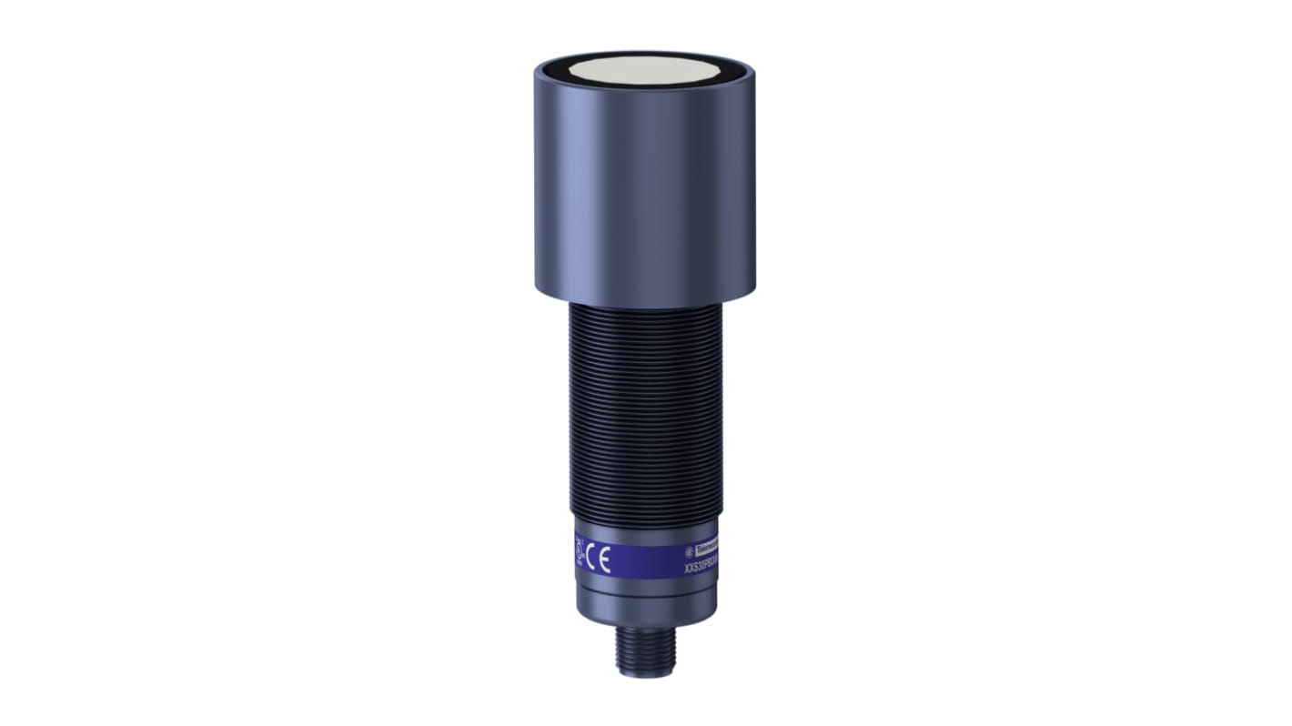 Telemecanique Sensors Ultrasonic Barrel-Style Ultrasonic Sensor, M30, 8 mm Detection, PNP Output