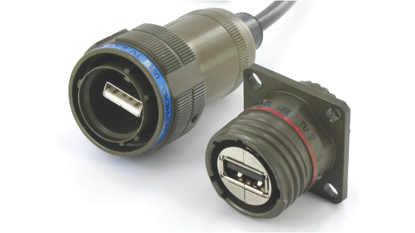 USBFTV7PE1G Amphenol Socapex Straight, Jam Nut, Socket Type A 2.0